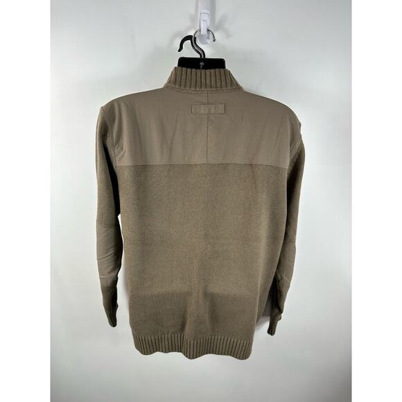 Duluth Trading Co Brigadier Mock Neck Sweater Knit Cotton Wool Brown Size Large - Picture 2 of 10